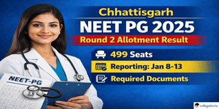Chhattisgarh NEET PG 2025 Round 2 Allotment Result Released For 499 Seats; Check Details Here